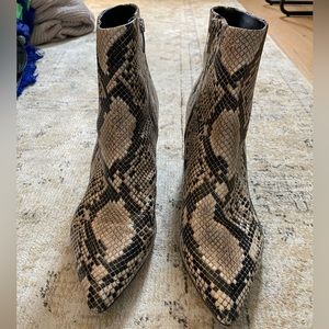 Marc Fisher Snake Skin Boots, size 10